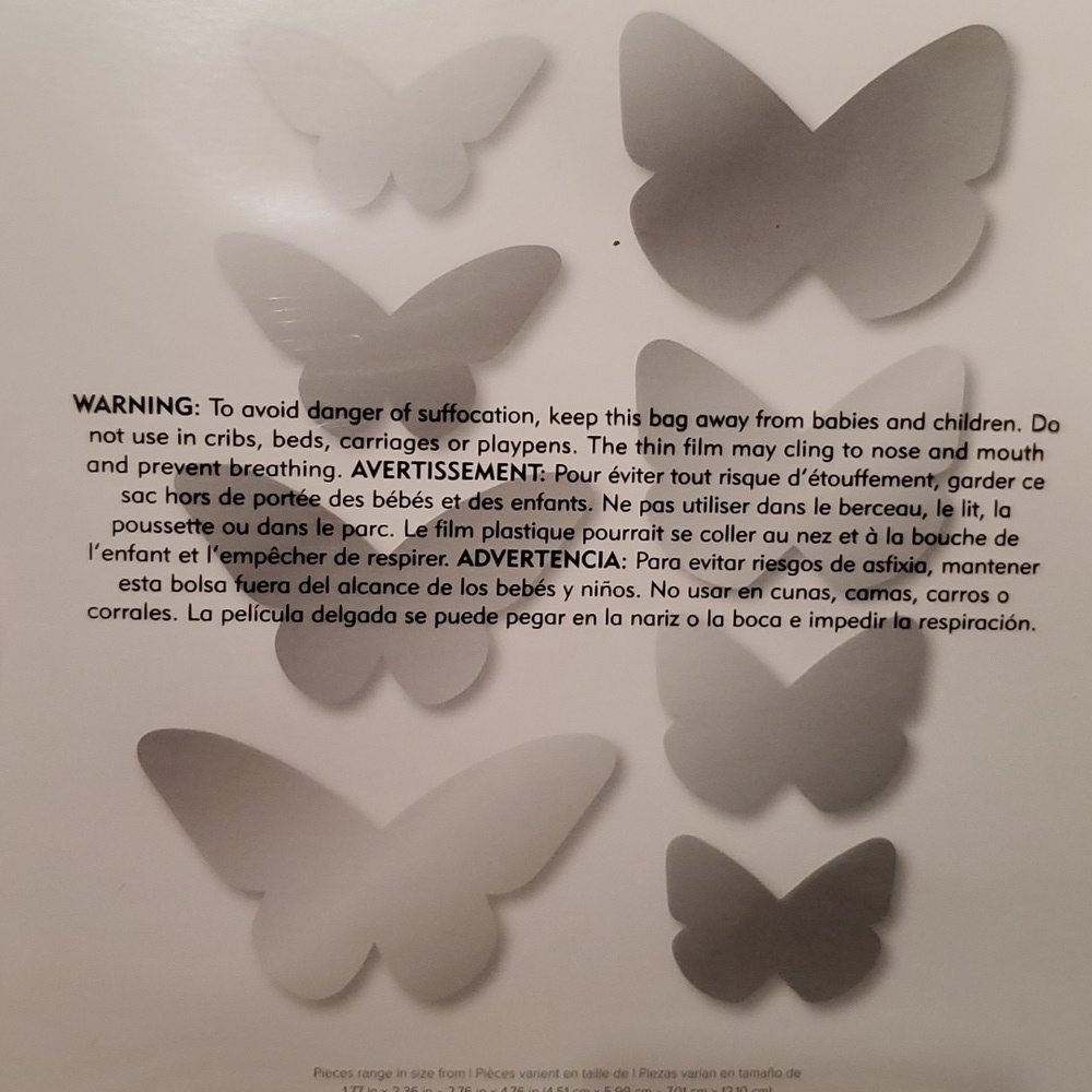 NWT 16 PIECE ACRYLIC BUTTERFLIES - Picture 7 of 8